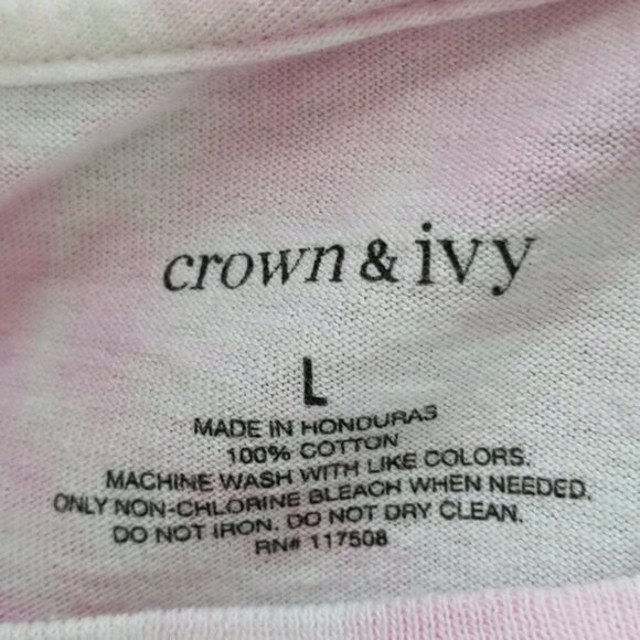 Crown & Ivy Pelican Graphic Pink Tie Dye T Shirt - Picture 2 of 4